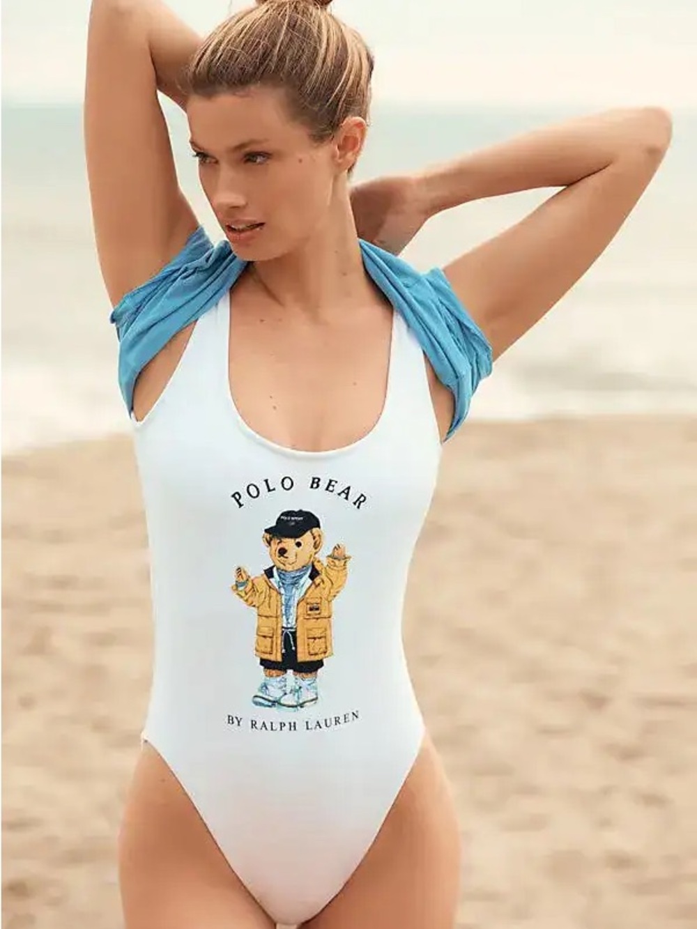 Polo Ralph Lauren
Teddy Bear Scoop Neck One Piece Swimsuit